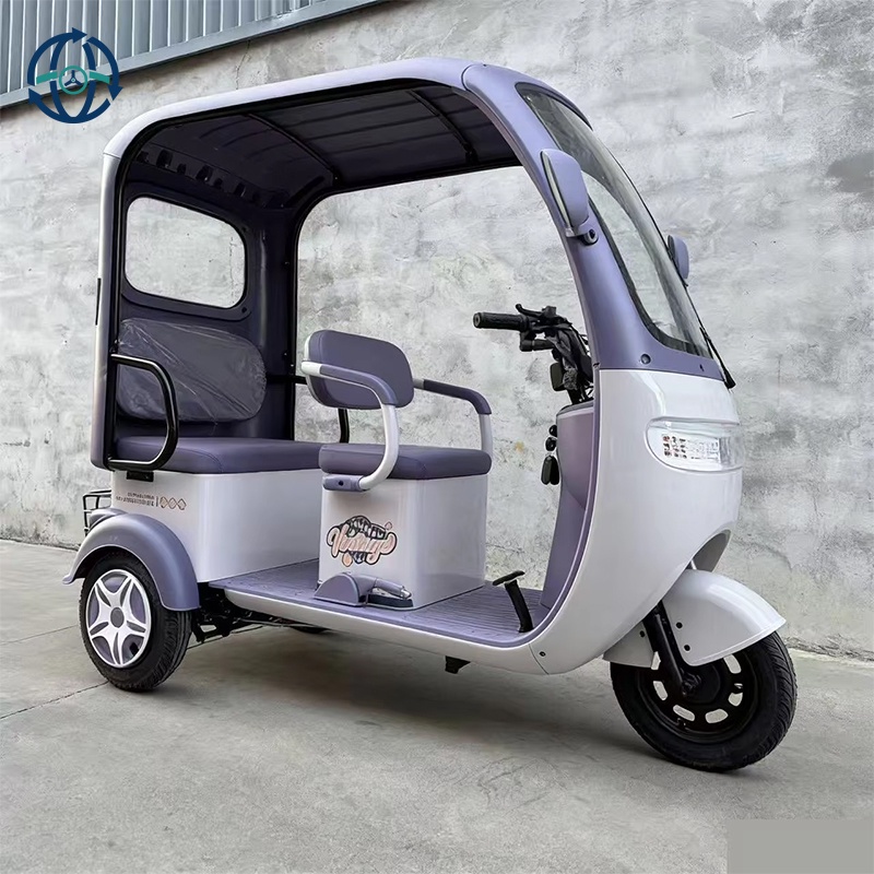 Electric Tricycle with Rain Shelter fo!Convenient Commuting to Work andSchool