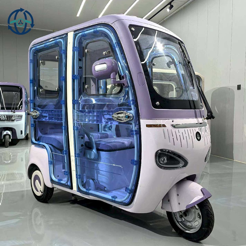 2026 Great Discount Enclosed Rainproof Closed for Passenger Family Use Cabin Tricycle Electric Chat Rickshaw Tricycle