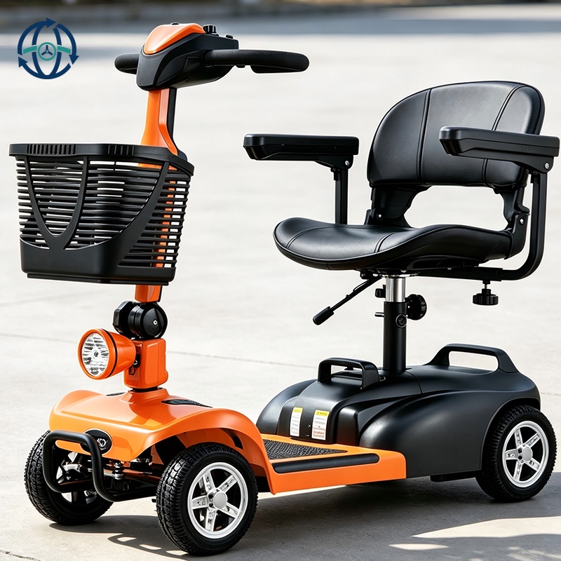 Certified SWEETRICH S1 Lite 24V Outdoor EIderly Electric Mobility Scooter 4-Wheel Offroad Digital Voice Control Foldable Design