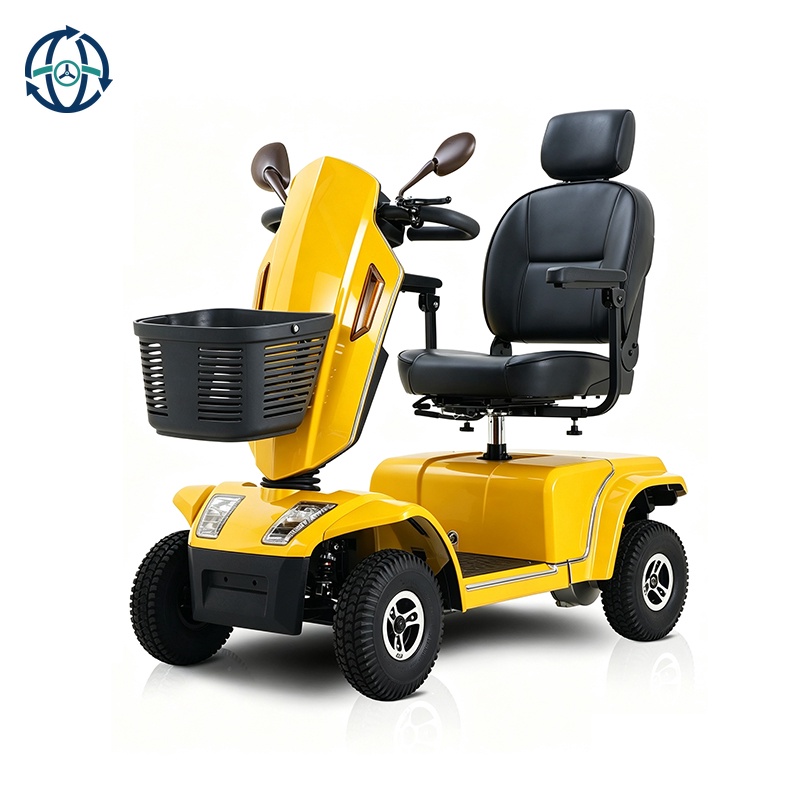 Four-Wheel Electric Mobility Scooter for Elderly & Handicap-Waterproof Foldable Lithium Battery 40-60km Range Four-Wheel Electric Mobility Scooter for Elderly & Handicap-Waterproof Foldable Lithium Battery 40-60km Range