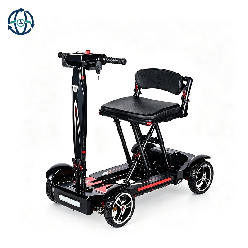 Hot-sale Cheap Price Aluminum Travel Long Range Powerful LightweightFolding 4 Wheel Mobility Scooter