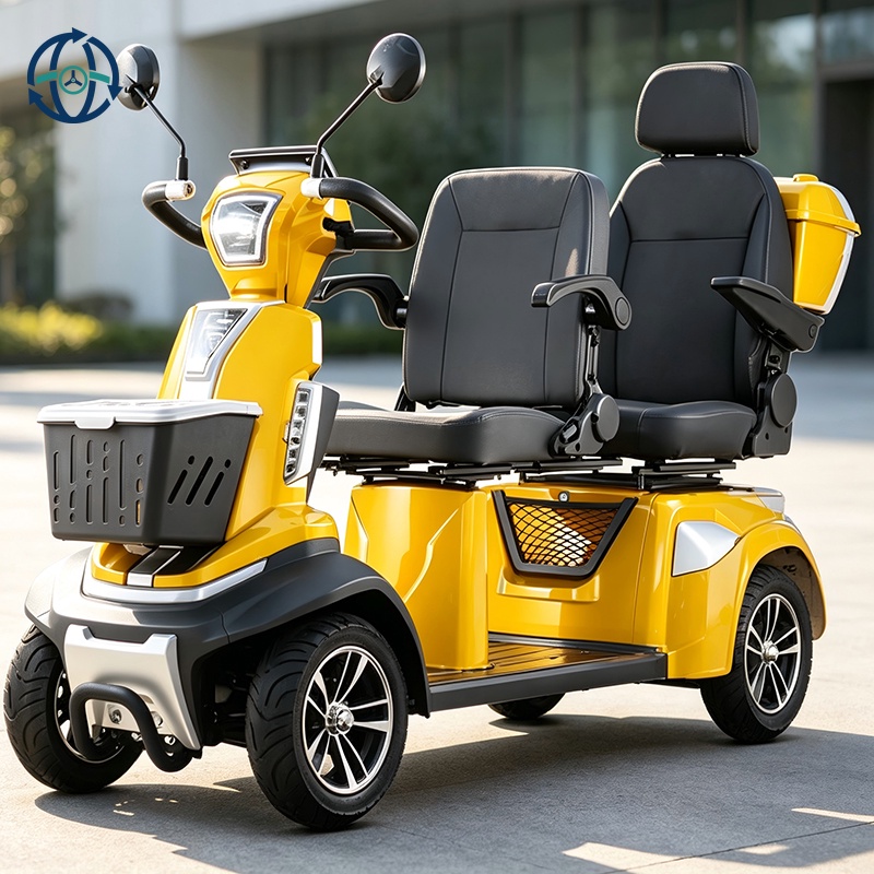 Double Seat 4-Wheel Mobility Scooter Optional CE EEC COC Approved Handicapped Electric Scooter for Elderlys 60V30AH