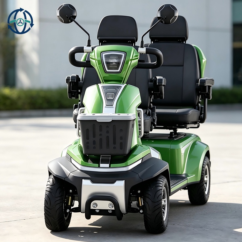 Double Seat 4-Wheel Mobility Scooter Optional CE EEC COC Approved Handicapped Electric Scooter for Elderlys 60V30AH