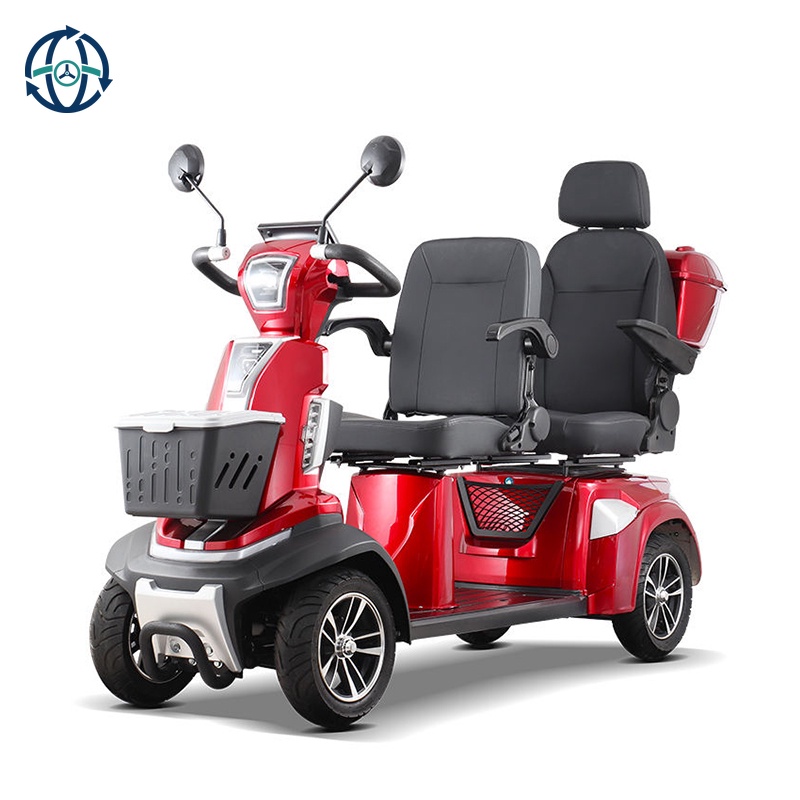Double Seat 4-Wheel Mobility Scooter Optional CE EEC COC Approved Handicapped Electric Scooter for Elderlys 60V30AH