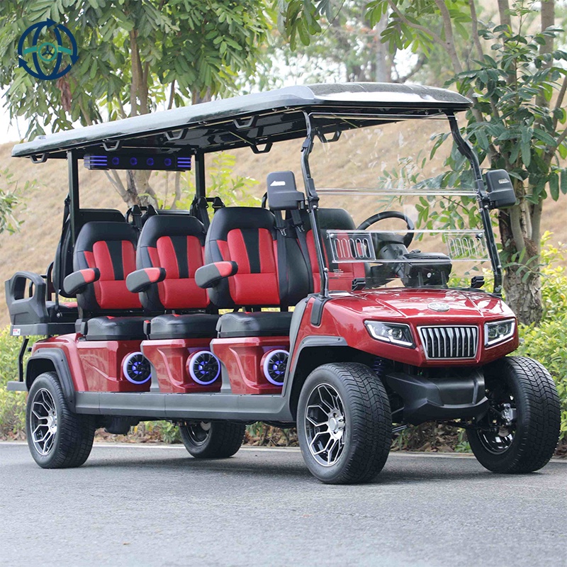8 Or 10 Seater Passenger Electric Classic Vintage Sightseeing Golf Car For Wholesale