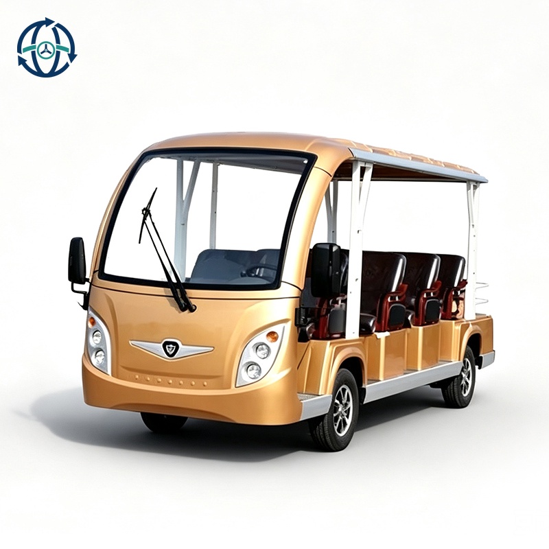 Hot Selling Electric White Sightseeing Bus with 11 Seats Lithium Battery 400oW Motor for Tourism & Street Patrol. Customizable