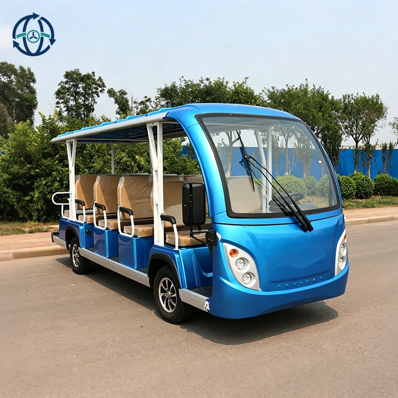 Hot Selling Electric White Sightseeing Bus with 11 Seats Lithium Battery 400oW Motor for Tourism & Street Patrol. Customizable