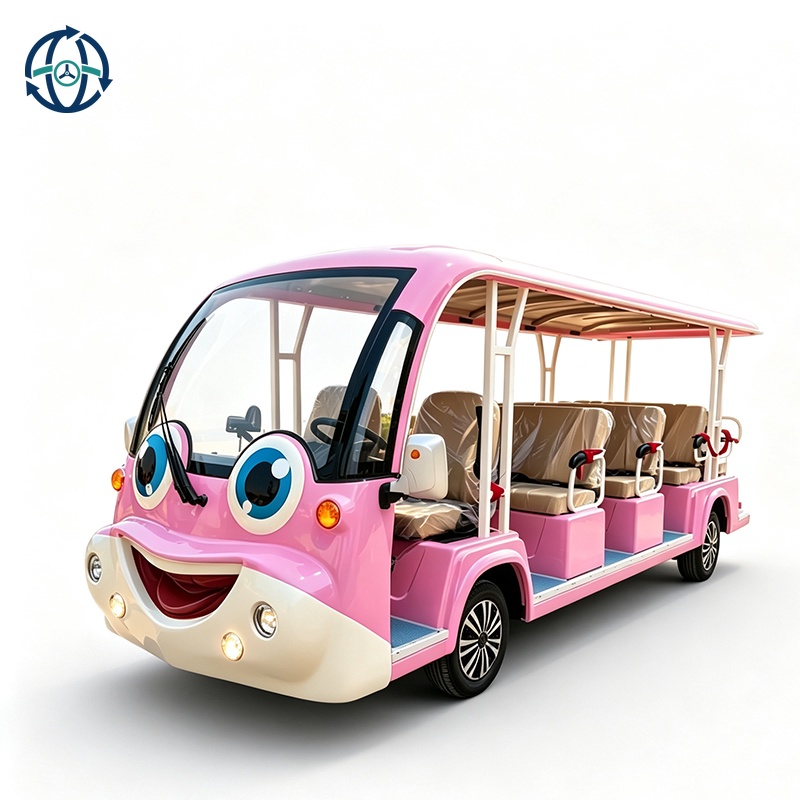 Premium 12 Seater Electric Sightseeing Vehicle Custom Cartoon Tour Shuttle Bus for Park Scenic Resort Leisure Transport