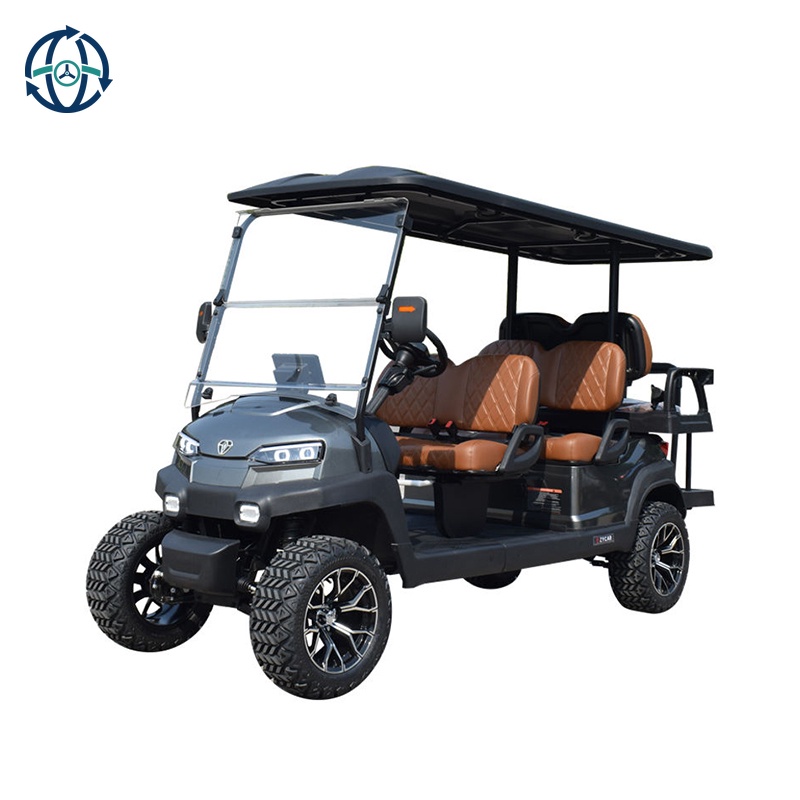 4+2 Seater Golf Buggy ZYCAR Utility Electric Vehicle Golf Car With High Quality