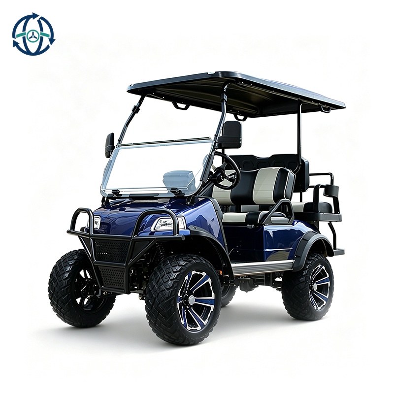 Luxury 2+2 Seater Electric Golf Car Lithium Battery Powered Street Legal Golf Buggy with LED Lights