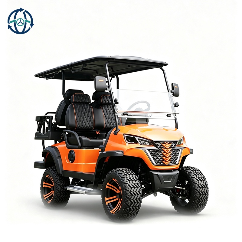 Newest Self-Designed 4-Seater 2+2 Lithium Battery Utility Electric Golf Cart Carro De Golf Electrico
