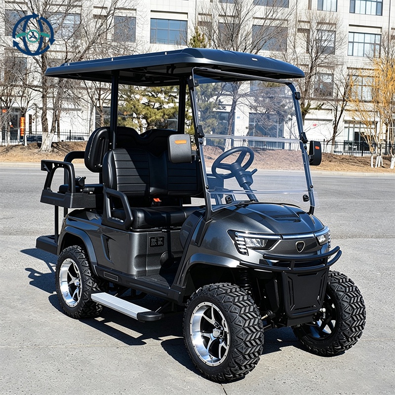 Electric Golf Car DC-H-F2+2 Manufacture High Performance Hunting Lifted Golf Cart 4 Seater Customized Super Quality Golf Buggy