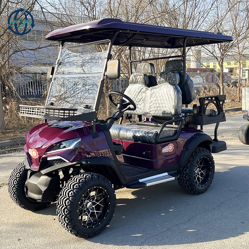 Electric Golf Car DC-H-F2+2 Manufacture High Performance Hunting Lifted Golf Cart 4 Seater Customized Super Quality Golf Buggy