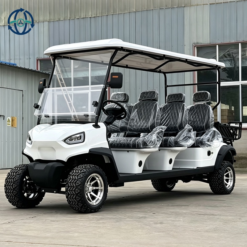 Customized 48V 72V Ac Motors RHD Electric Car Seated Golf 6 Buggy Golf 6 Seat Electric 6 Passenger Street Legal Golf Cart