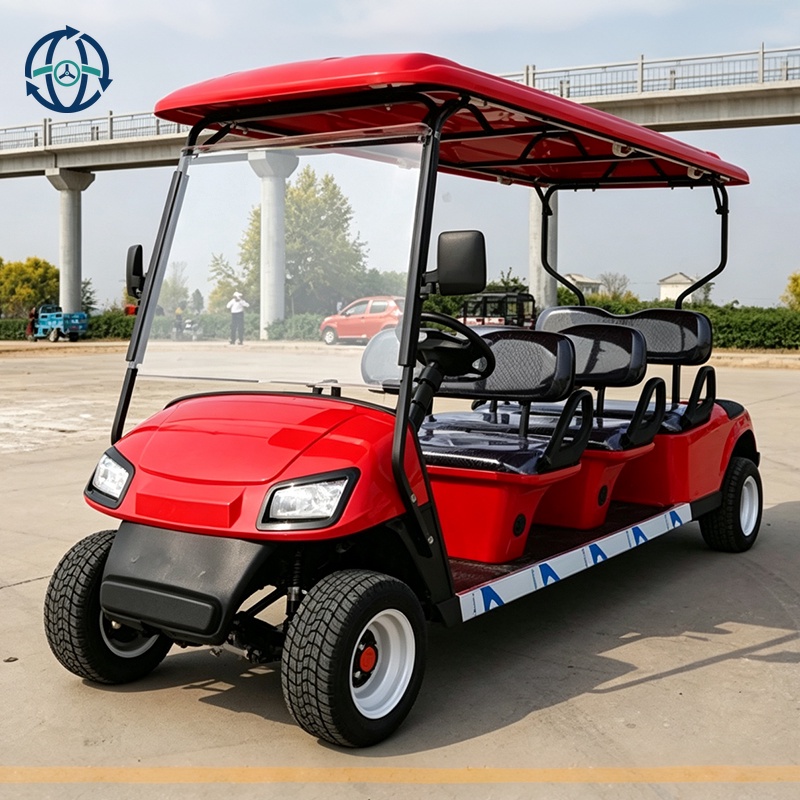 Customized 48V 72V Ac Motors RHD Electric Car Seated Golf 6 Buggy Golf 6 Seat Electric 6 Passenger Street Legal Golf Cart