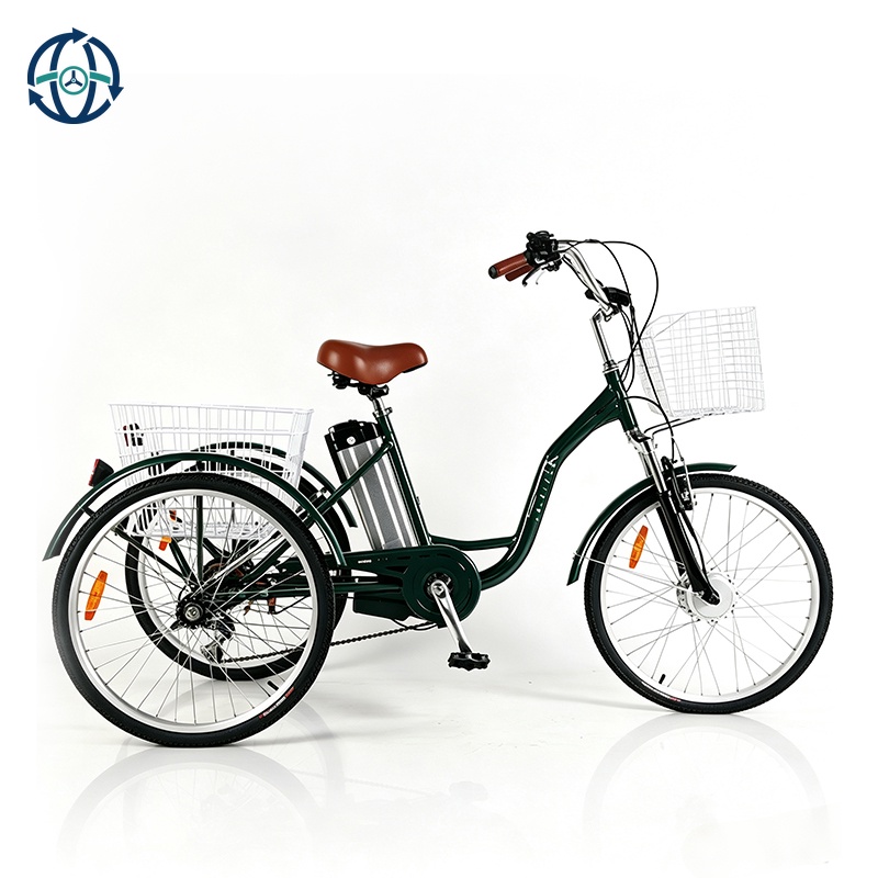 Hot Selling 20-Inch Electric Tricycle with Fat Tire Pedal Power Aluminum  Alloy Frame Lithium Battery Snow Bike
