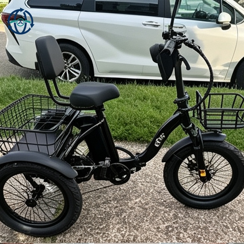 Hot Sale High Quality 24inch Big Cargo Tricycle Electric 3 Wheels Bike Tricycle Trike for Cargo Delivery