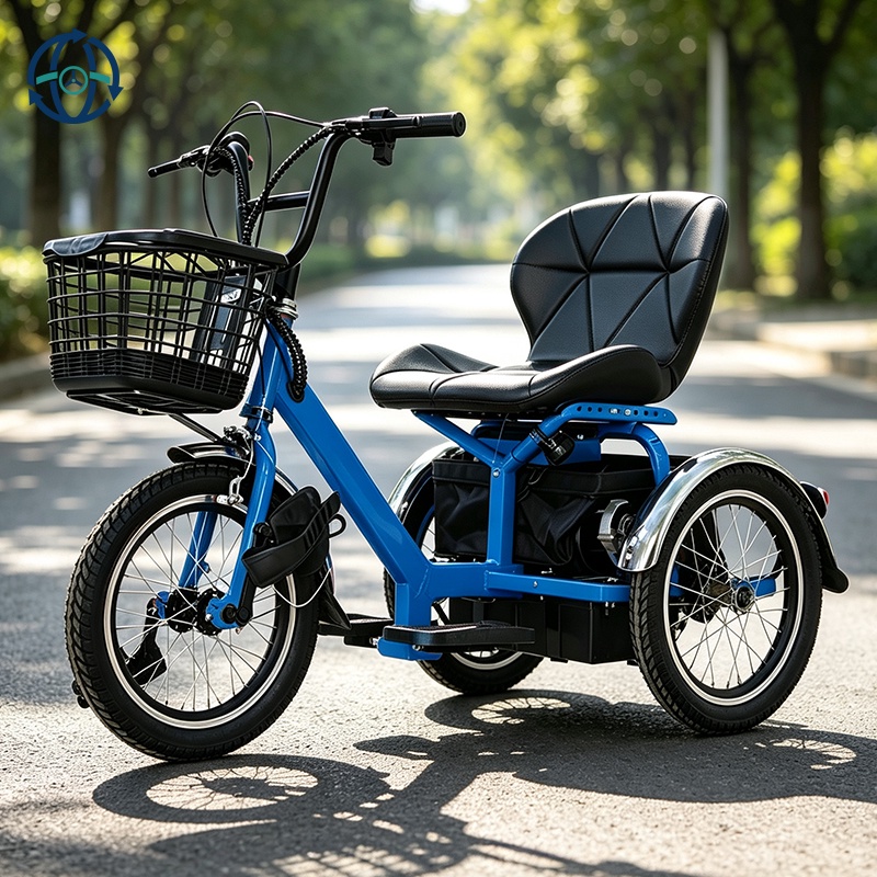 Electric City Bike 3-Wheel Tricycle for Adults 16-Inch New Customize Steel Frame Lead-acid Battery Electric Scooter