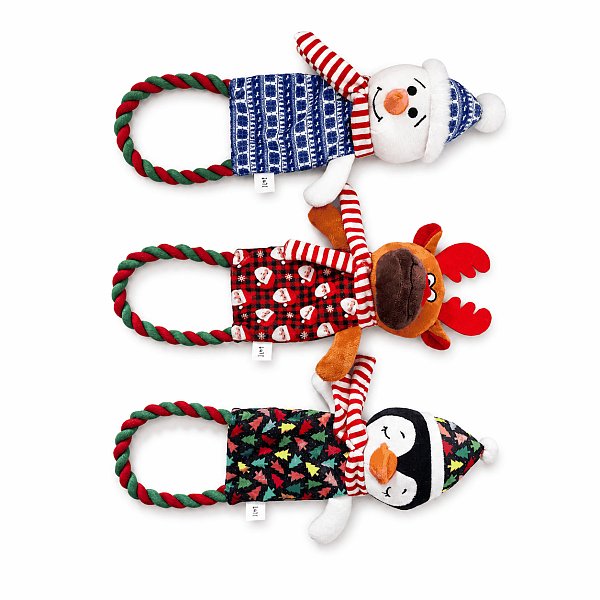Pet Toy Christmas Rope Character Set