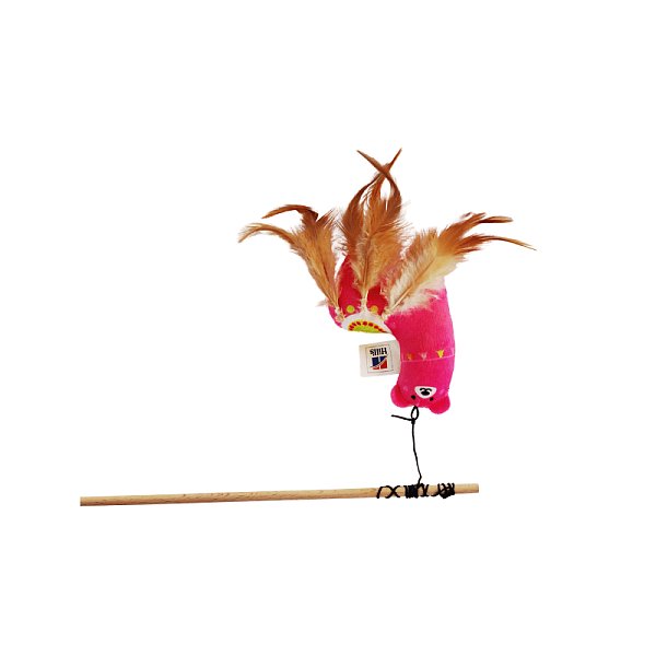 Cat Toy Pink Feather Wand