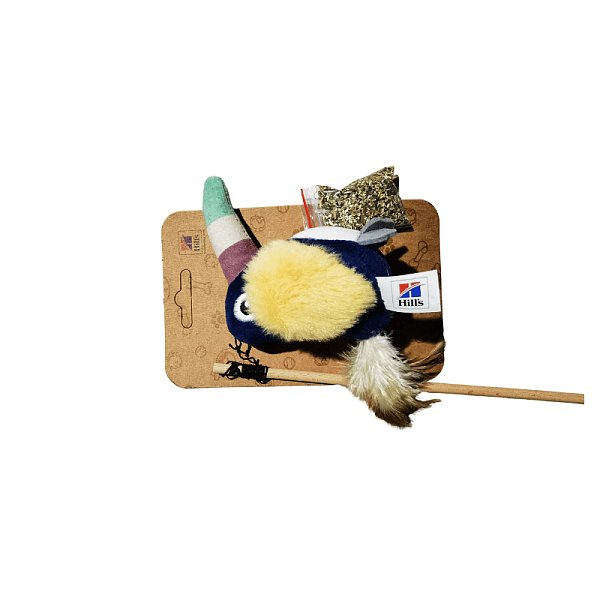 Cat Toy Blue Bird Feather Wand Pack