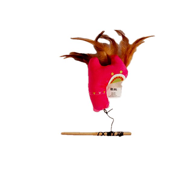 Pet Pink Feather Cat Wand