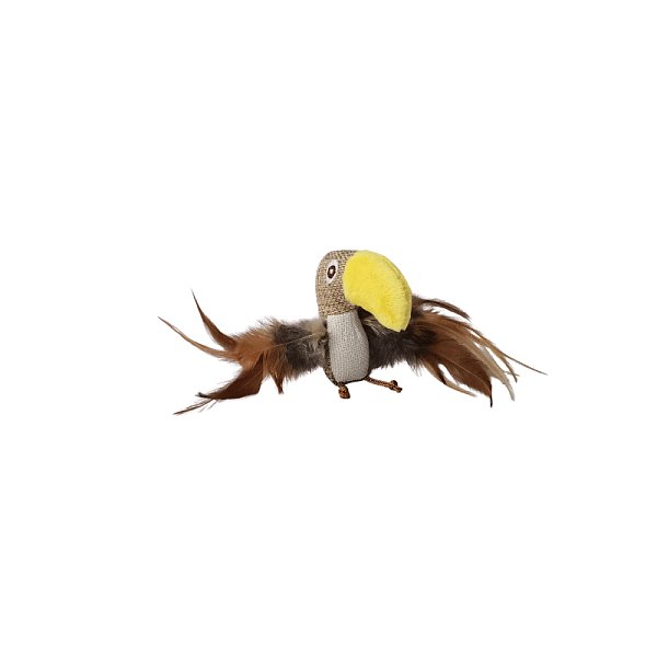Cat Toy Gray Bird Feather Wand