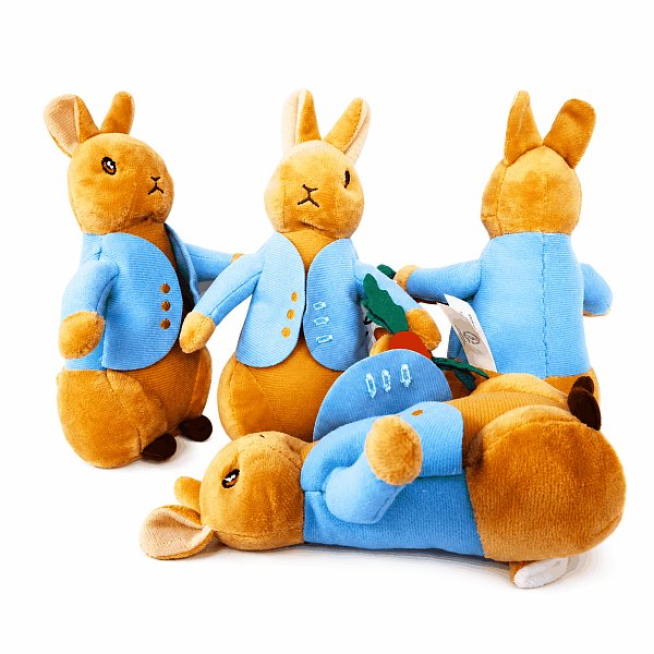 Four Blue Jacket Peter Rabbit Plush Dolls