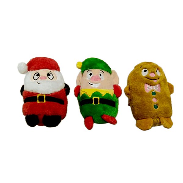 Christmas Santa Elf Gingerbread Plush Set