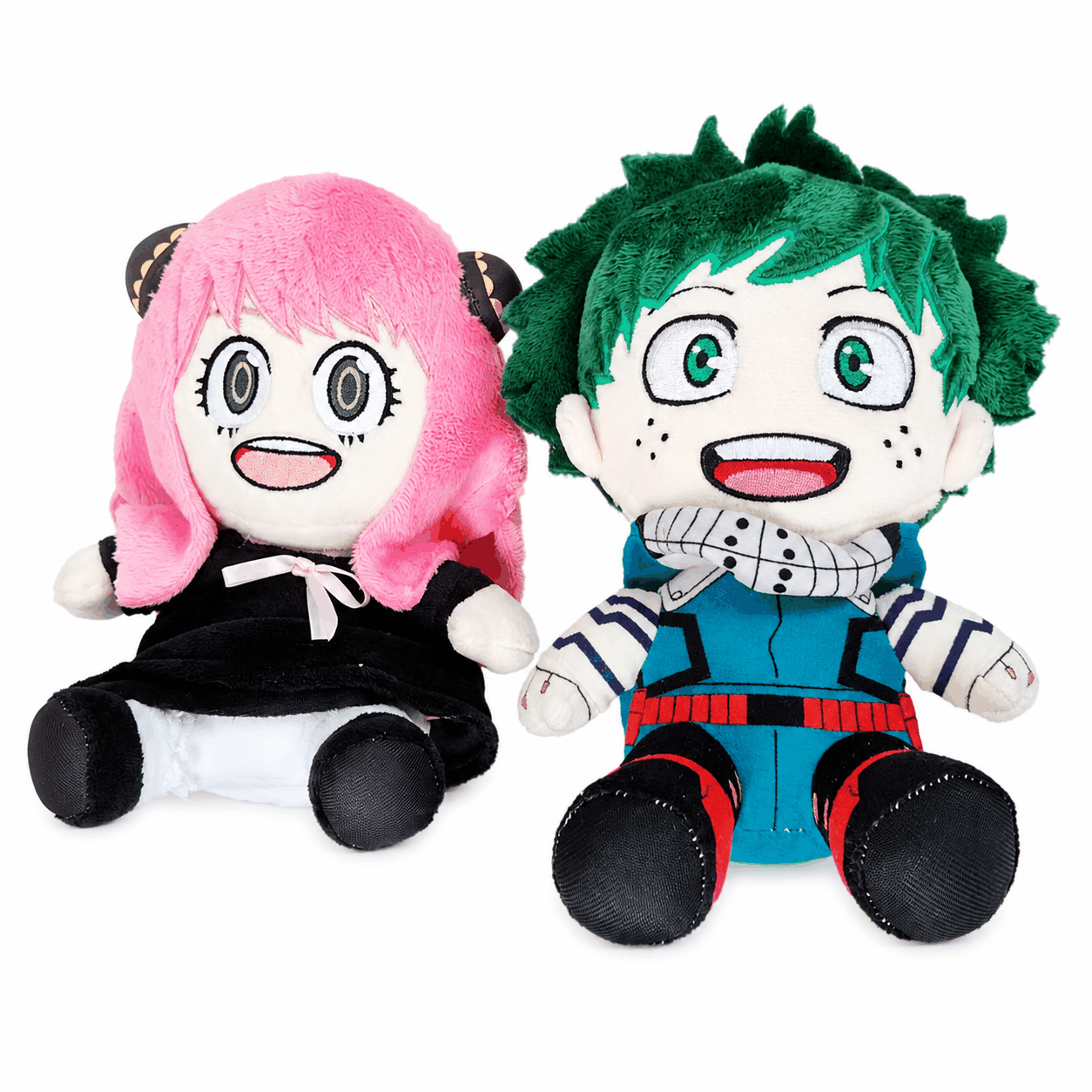 Pink Green Haired Anime Character Plush Set