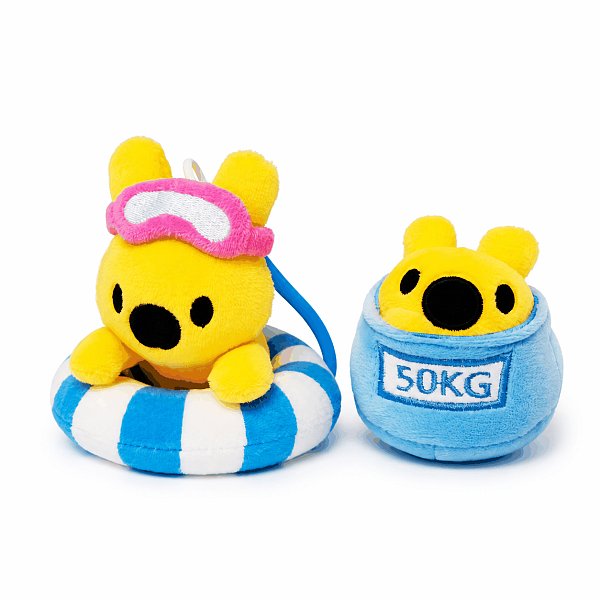 Yellow Dog Swimming Plush Toy