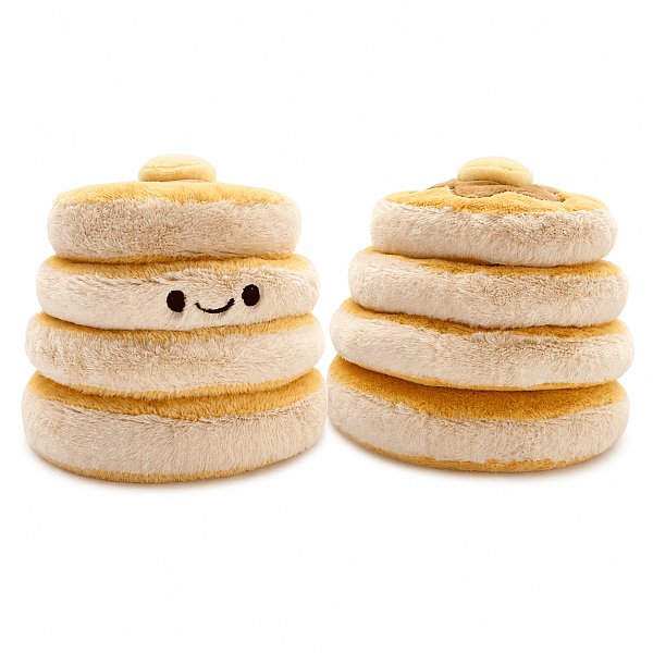Smiling Pancake Stack Plush Toy