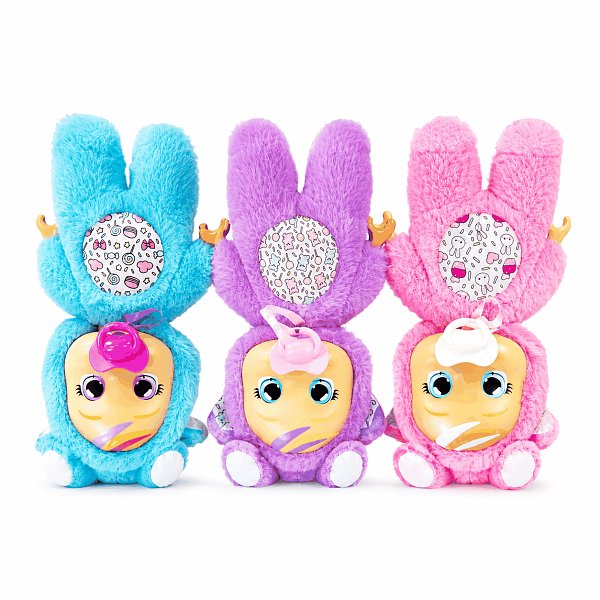 Tricolor Bunny Ear Plush Toy