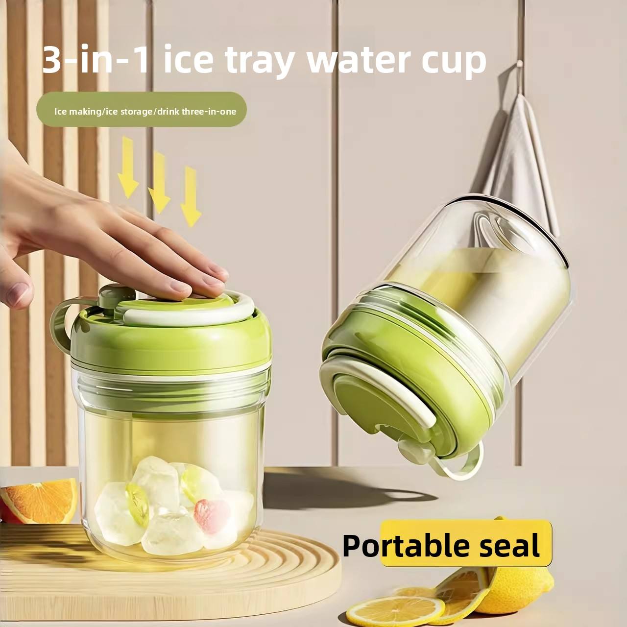 Food Grade Silicone Ice Cube Tray Spill-Resistant Removable Lid Leak-proof Portable Food Grade Silicone Ice Cube Tray Spill-Resistant Removable Lid Leak-proof Portable
