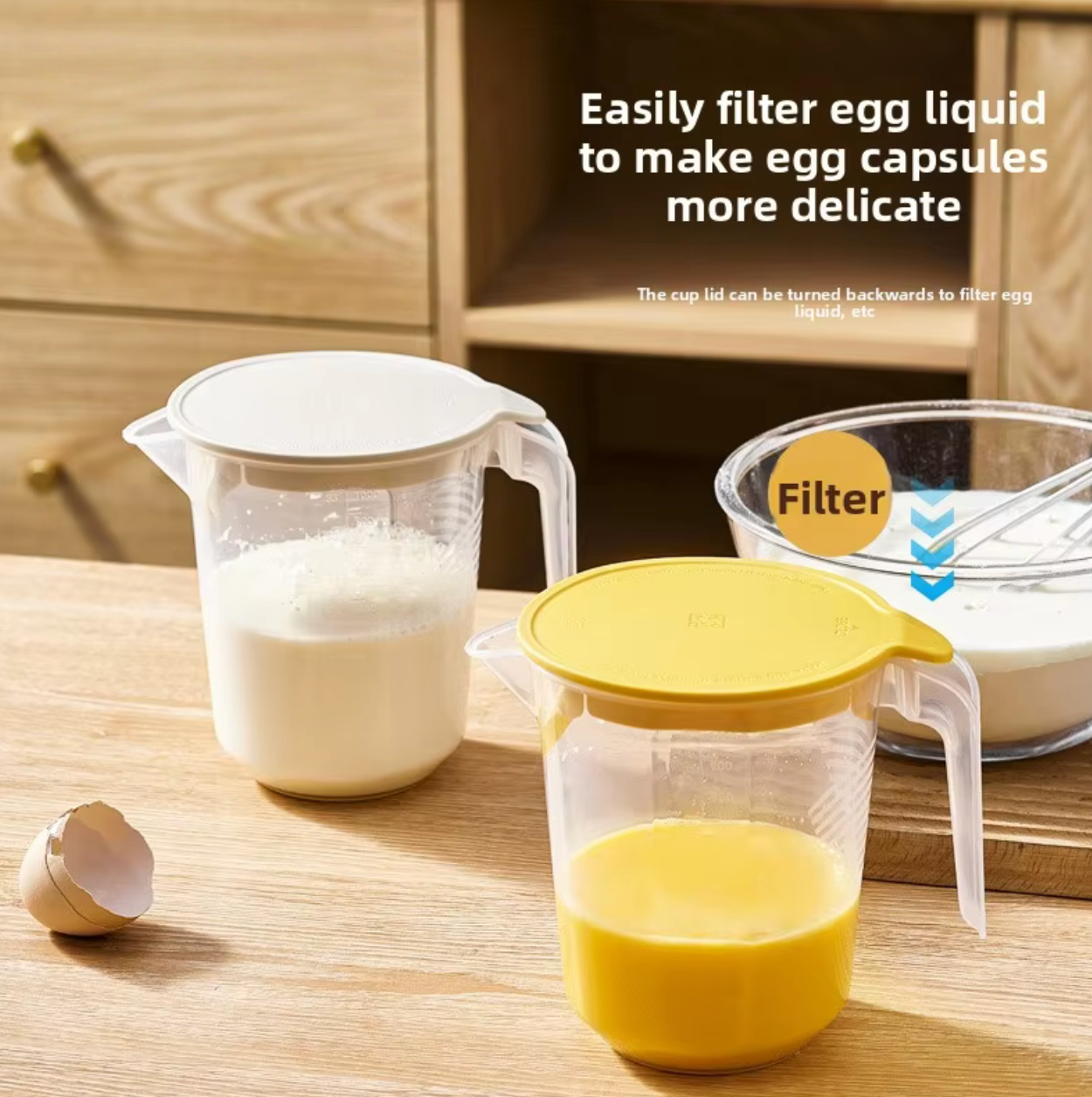 Rice Washing Filter Measuring Cup Eco-Friendly Polypropylene 1000ml Rice Washing Filter Measuring Cup Eco-Friendly Polypropylene 1000ml