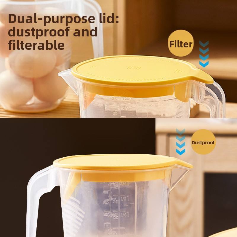 Rice Washing Filter Measuring Cup Eco-Friendly Polypropylene 1000ml