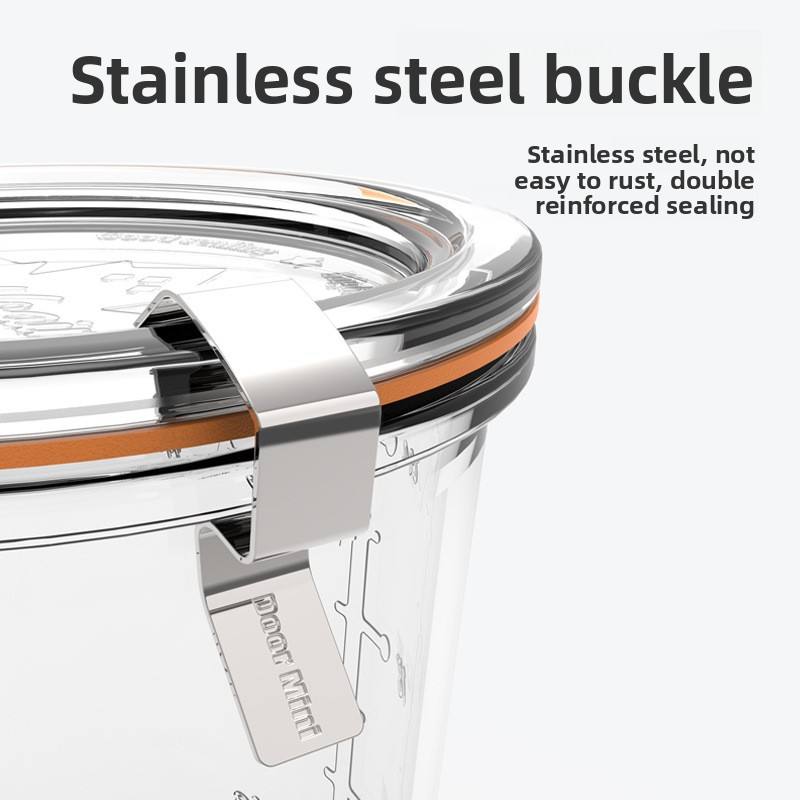Glass Storage Jar Noah Heavy Duty Thick Transparent Cylindrical Sealed American Country Design