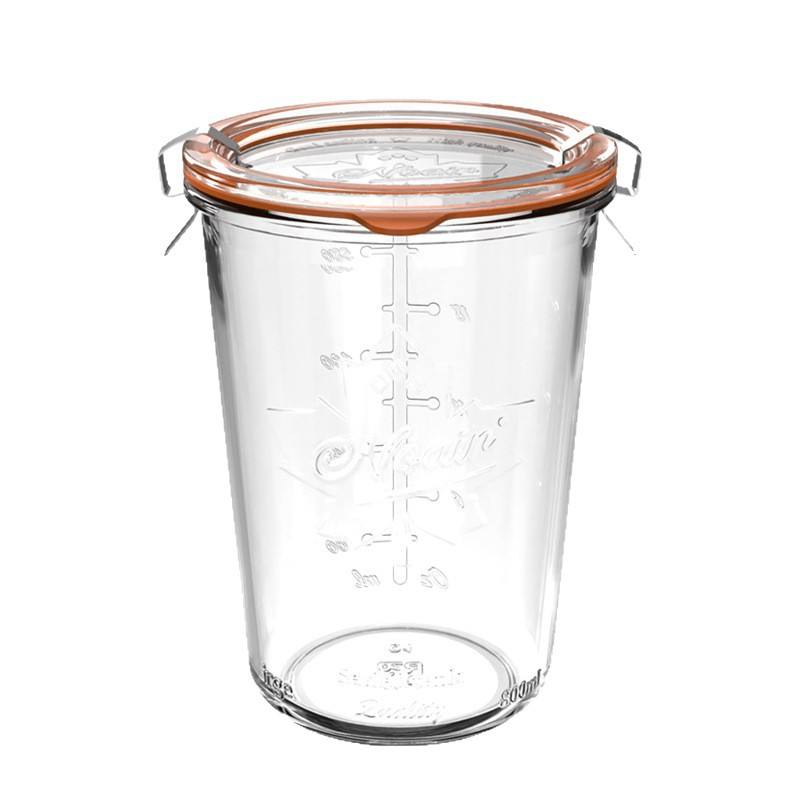 Glass Storage Jar Noah Heavy Duty Thick Transparent Cylindrical Sealed American Country Design