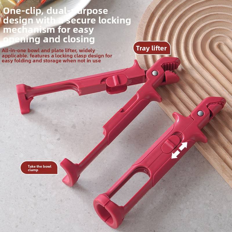 2-in-1 Anti-scald Bowl Clip,Non-slip Plate Gripper
