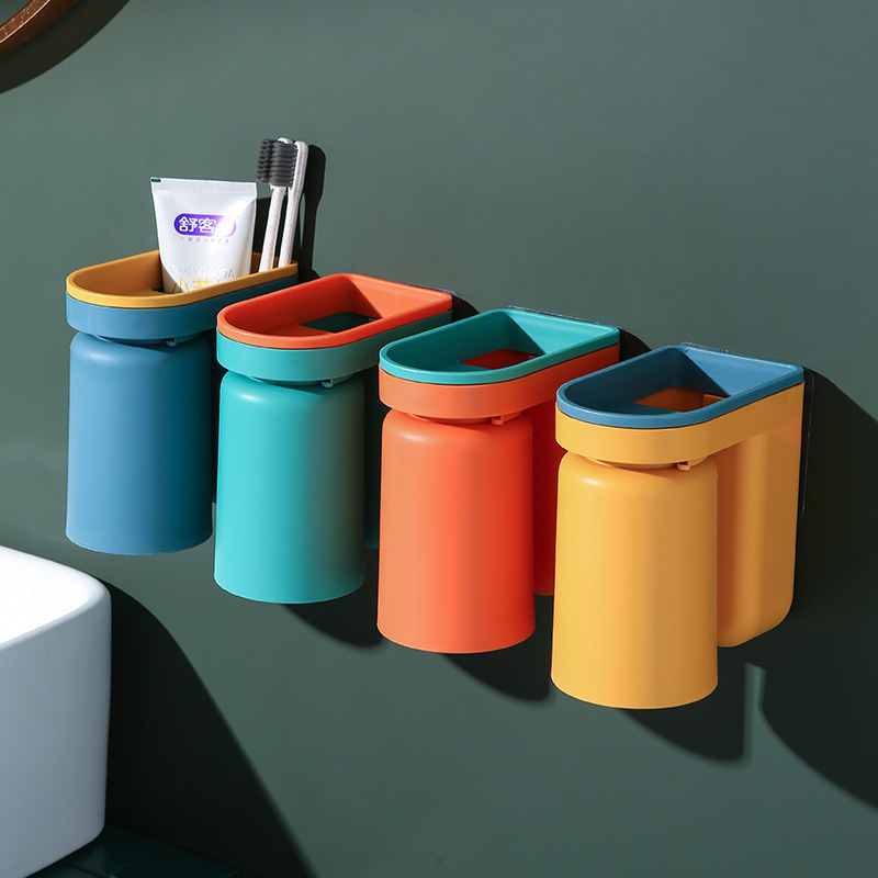Toothbrush Holder Punch-Free Intelligent Light Luxury Wall-Mounted Bathroom