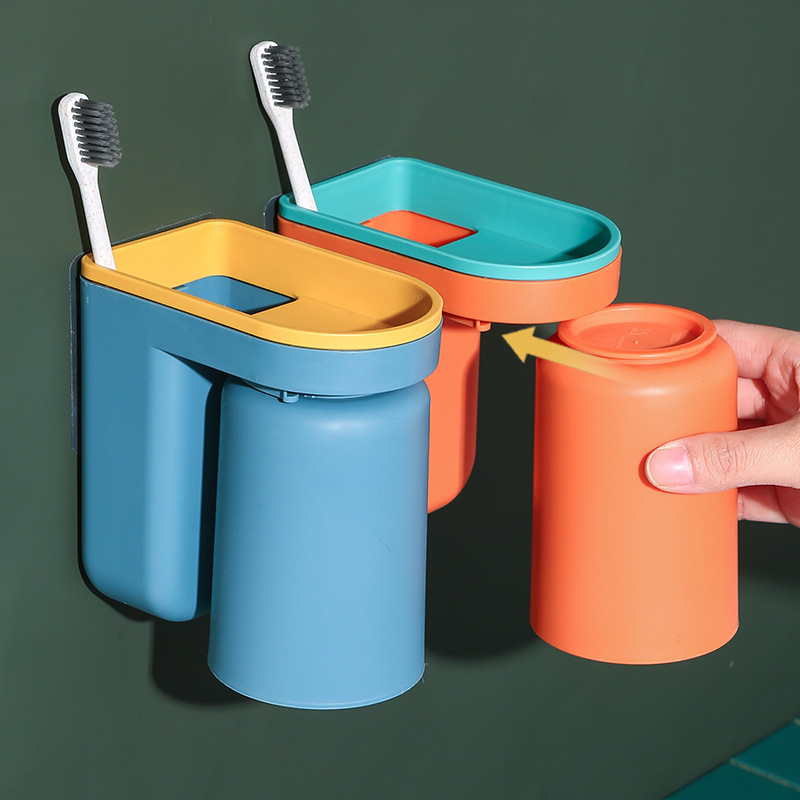 Toothbrush Holder Punch-Free Intelligent Light Luxury Wall-Mounted Bathroom
