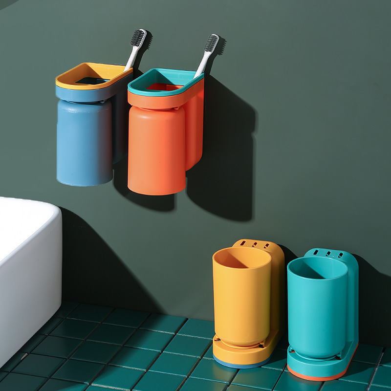 Toothbrush Holder Punch-Free Intelligent Light Luxury Wall-Mounted Bathroom