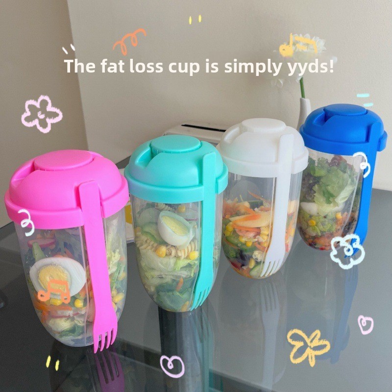 Mason Jar Breakfast Salad Cup Portable Yogurt Smoothie Cup With Fork Healthy Food H32e96118b3a24d738cd4979c27306d2bP