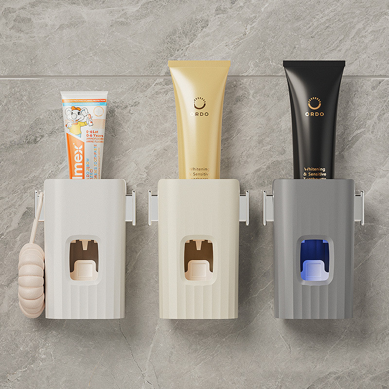 Automatic Hands-free Toothpaste Dispenser Wall Mounted Punch-free Squeezer Rack H39fefb0bbb154bcb9e2011a50cc16404k