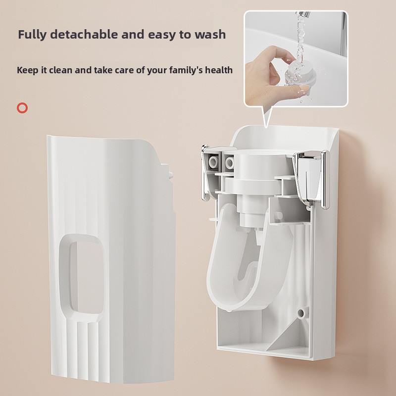 Automatic Hands-free Toothpaste Dispenser Wall Mounted Punch-free Squeezer Rack