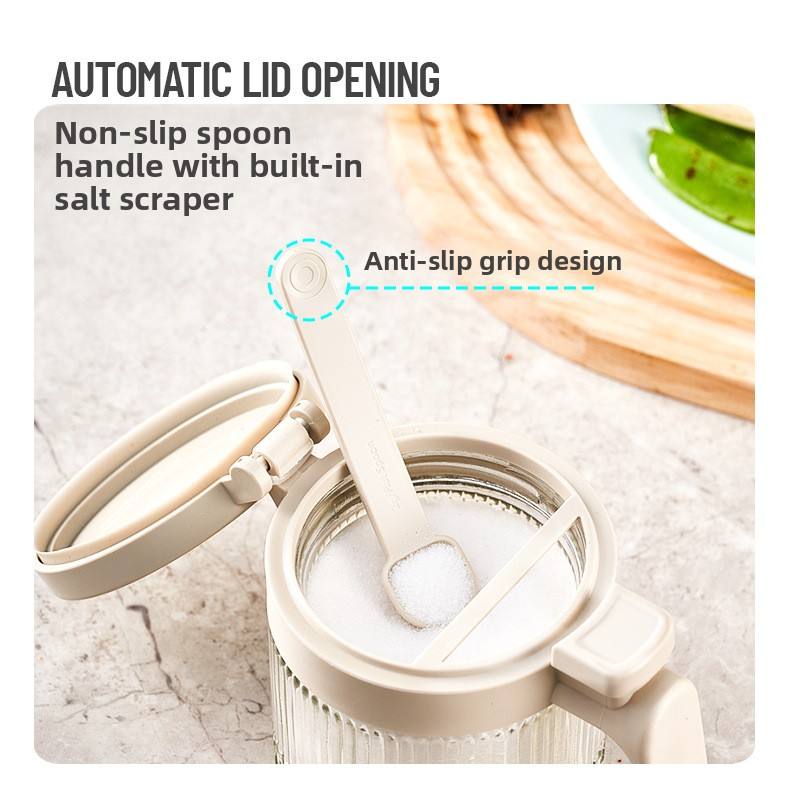Glass Seasoning Box Jar Bottle Set Double-Layer Storage 350ml