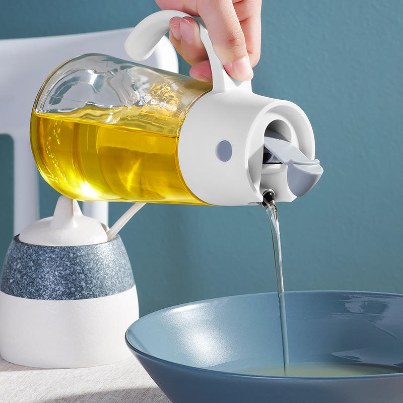 Glass Oil Pot Gravity Sensing Automatic Opening Closing Leak-Proof 0.5L 1L H80f65b6ef6594adda704f4d66556567bL
