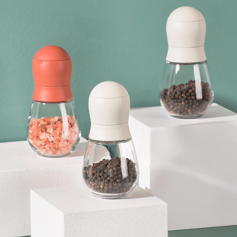 Creative Bowling Shape Manual Pepper Grinder Adjustable Coarseness Salt Mill