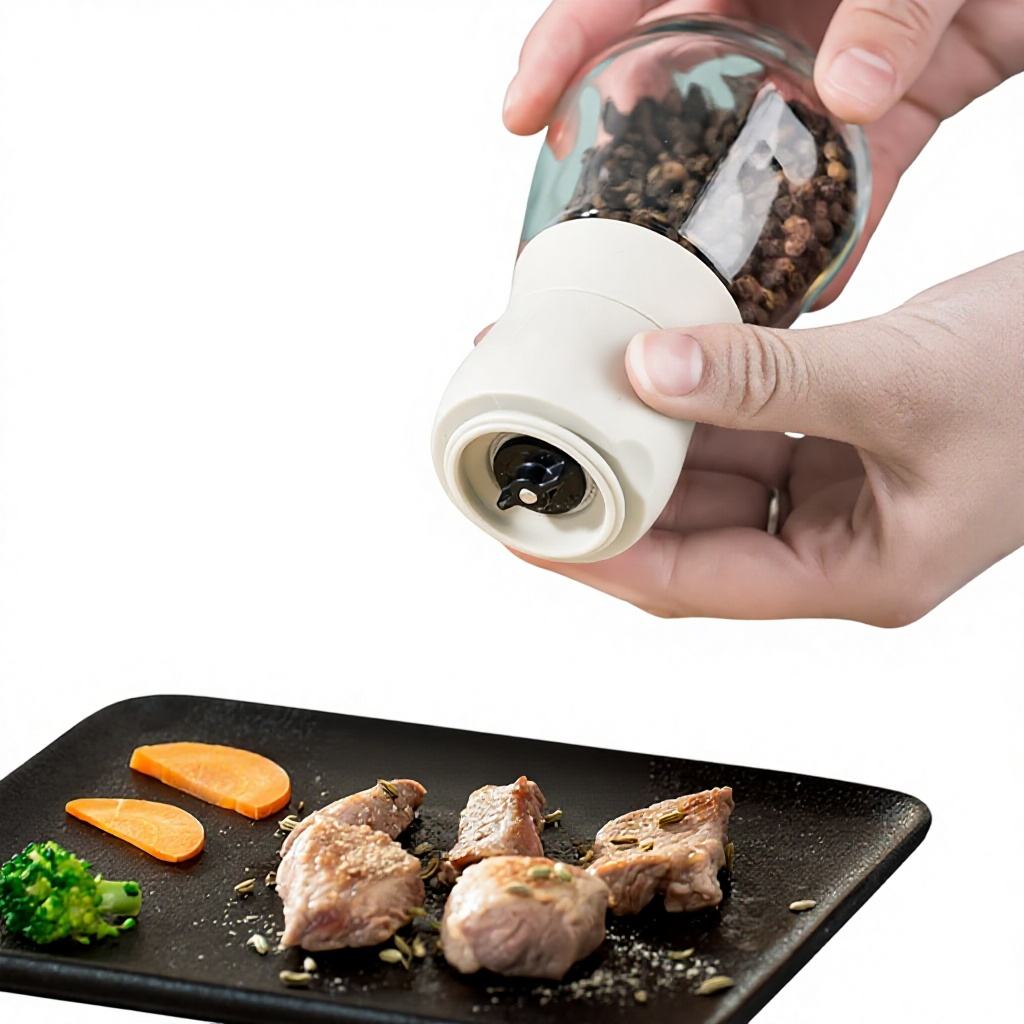 Creative Bowling Shape Manual Pepper Grinder Adjustable Coarseness Salt Mill