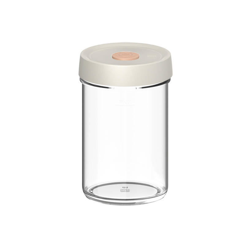 Airtight Glass Food Storage Jar with Stackable Grooved Lid 850ml 1350ml